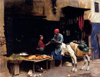 Raphael Von Ambros : The Watermelon Seller